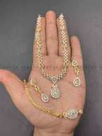 Delicate AD zircon necklace set