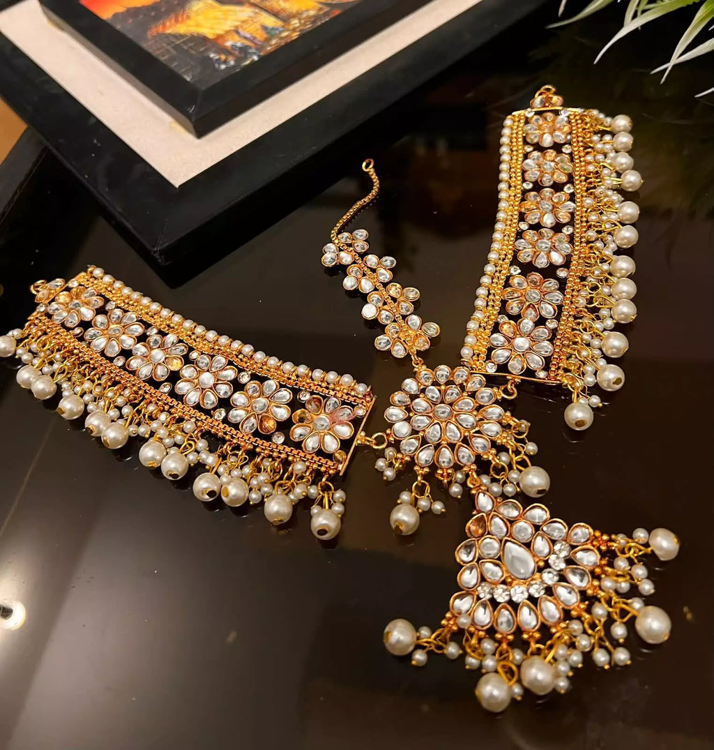 Indian kundan matha patti