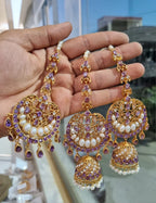 Designer big size earrings teeka