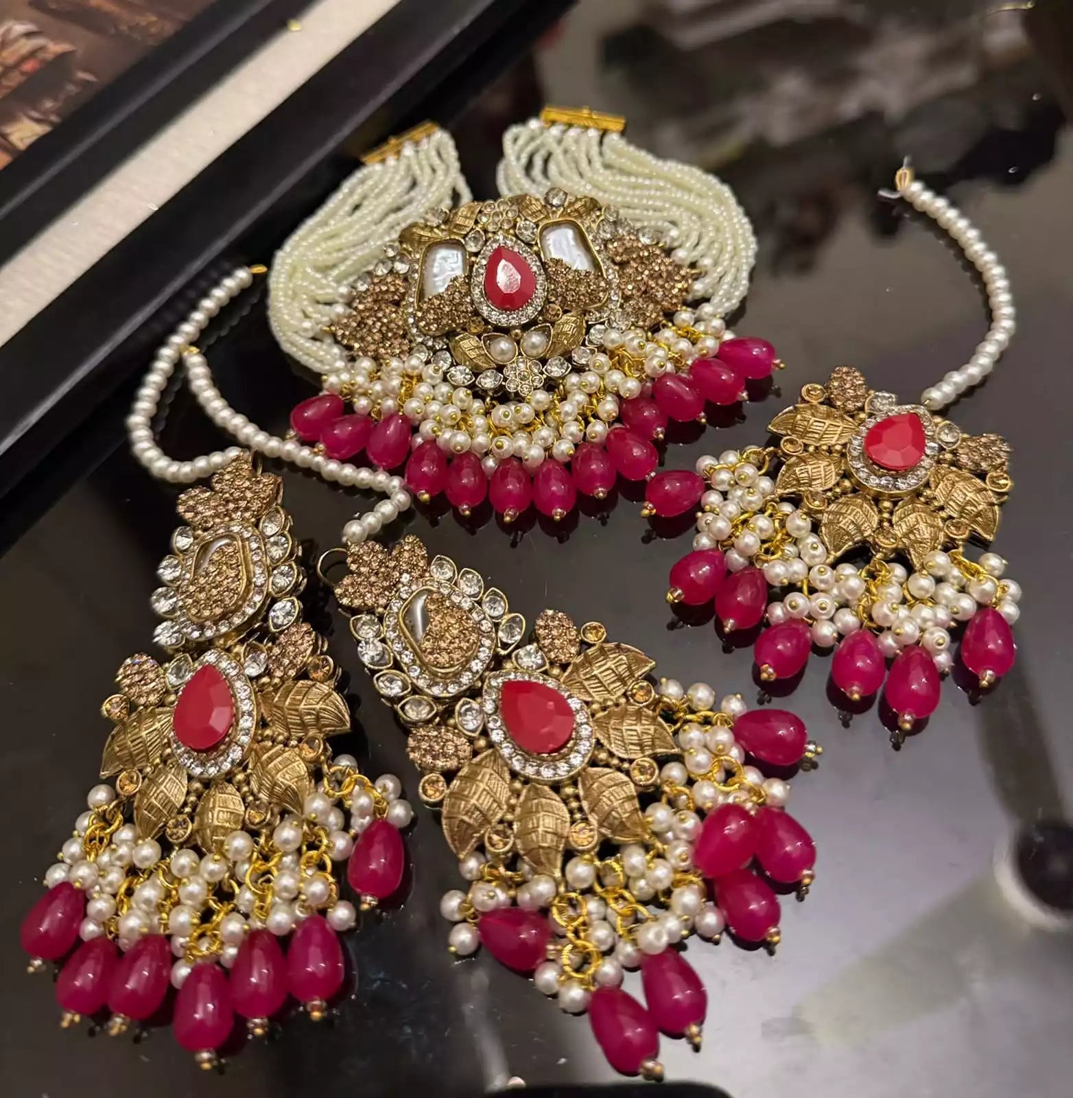 Handmade designer choker set