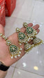 Indian kundan earrings teeka
