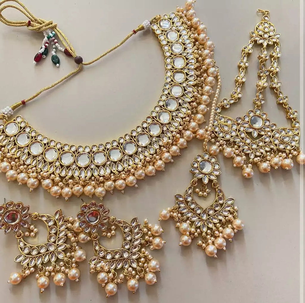 Kundan bridal set with jhumar
