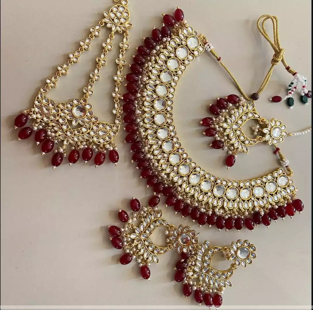 Kundan bridal set with jhumar Main image
