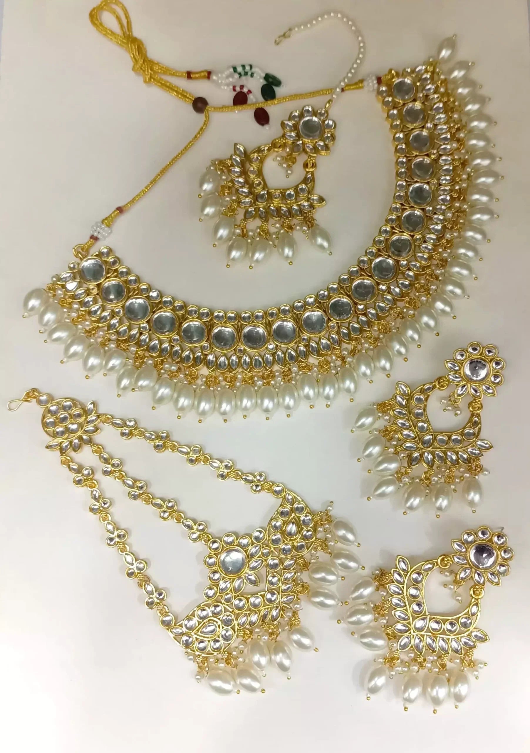 Kundan bridal set with jhumar Secondary image