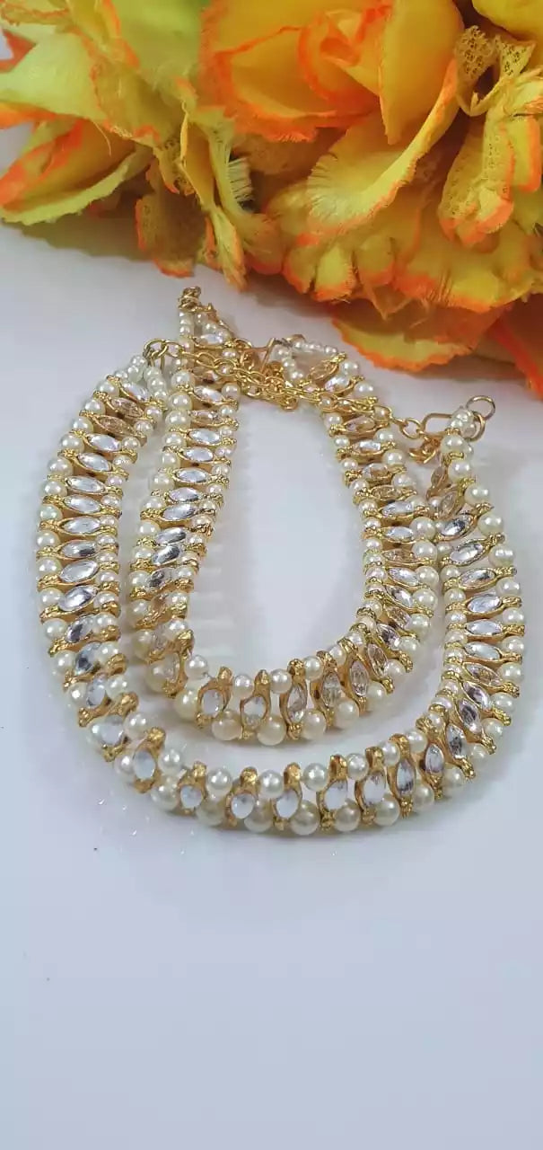 Kundan Anklets