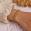 Stainless steel bracelet with zircons