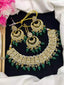Kundan necklace set with teeka