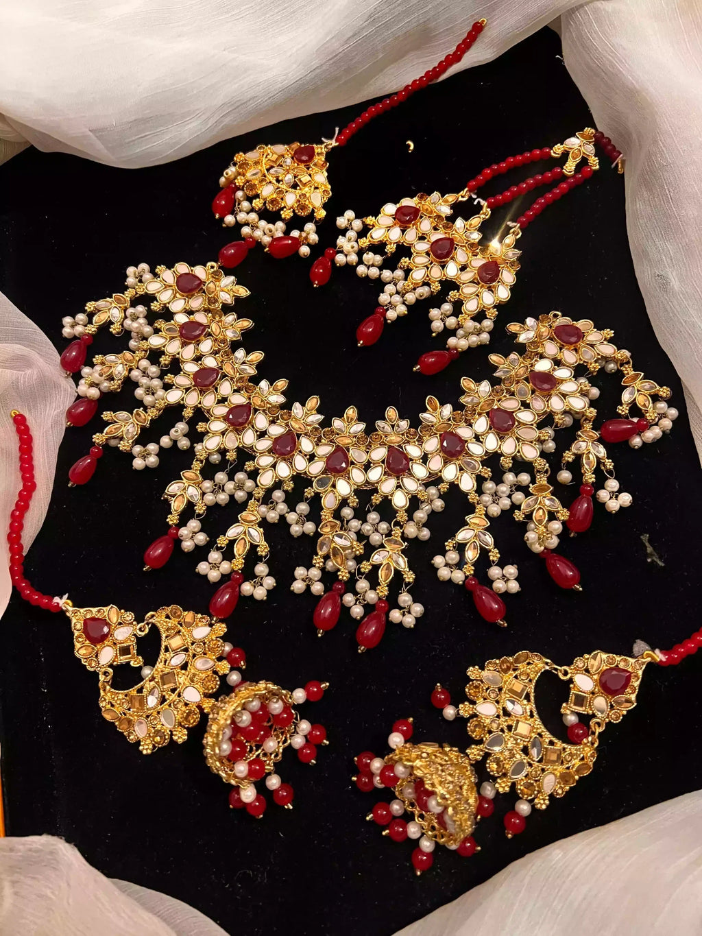 Kundan bridal set with jhumar