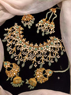 Kundan bridal set with jhumar