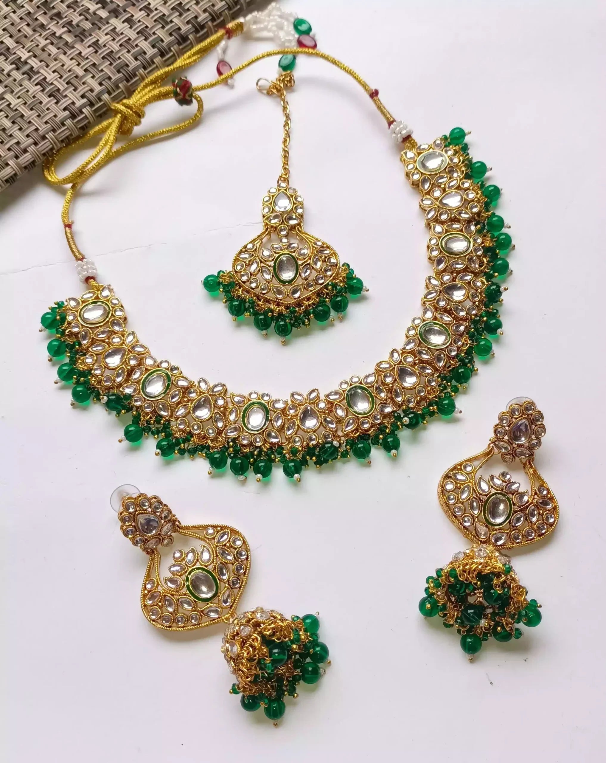 Kundan set with jhumki earrings Main image