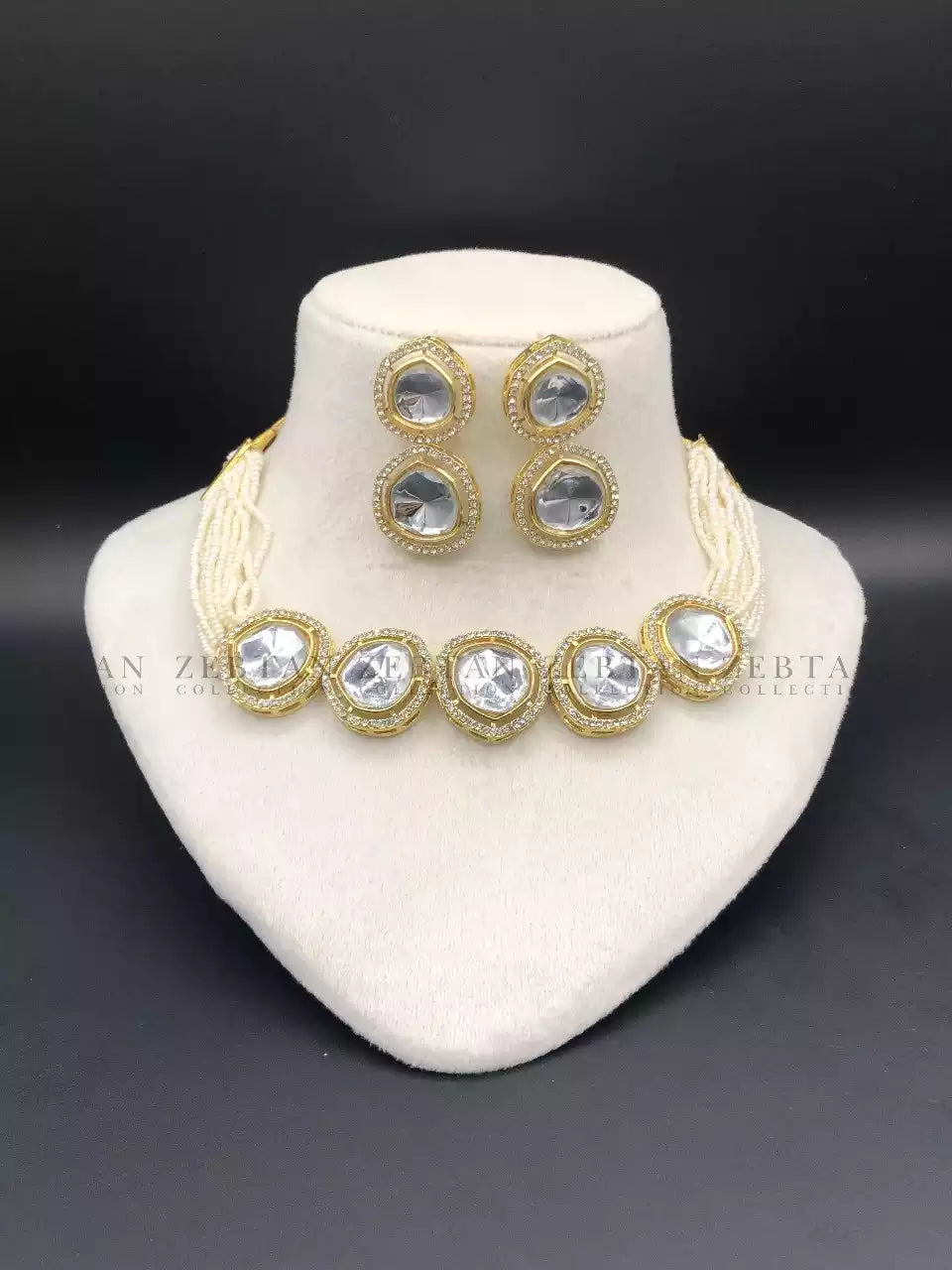 Big size kundan choker set