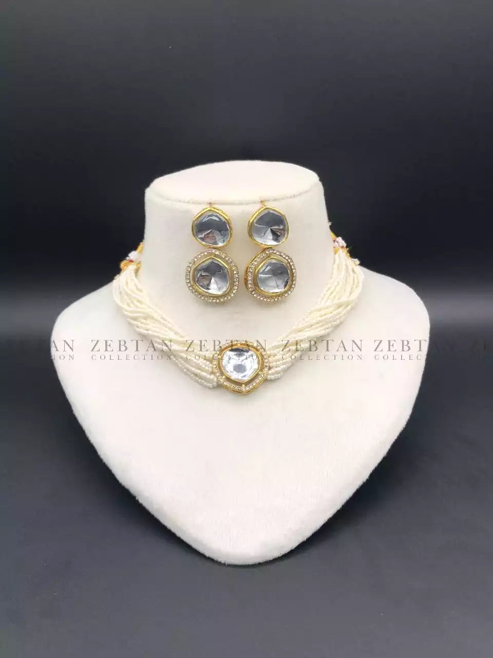 Uncut diamond choker set Main image