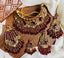 Heavy handmade bridal collar  set