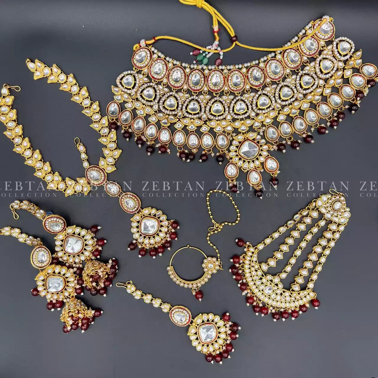 Indian kundan complete bridal set
