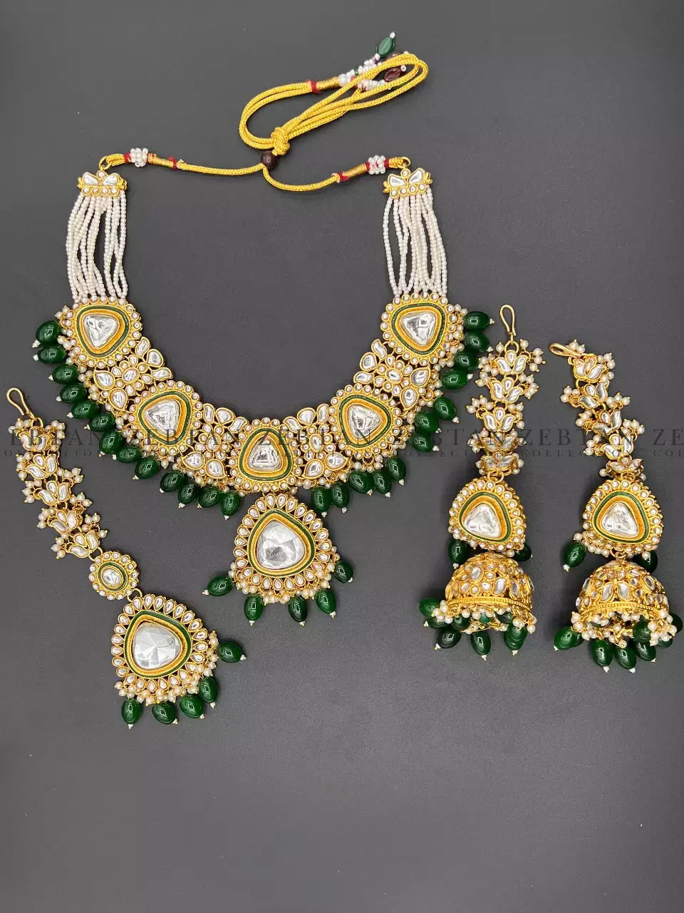 Big size indian kundan necklace Secondary image