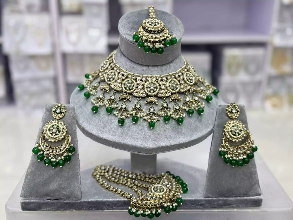 Kundan bridal set with jhumar