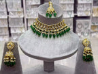 Kundan choker set with teeka
