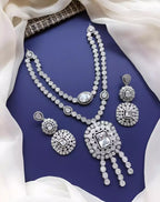 American diamond double layer set