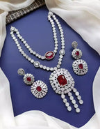 American diamond double layer set