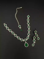 Indian zircon necklace set