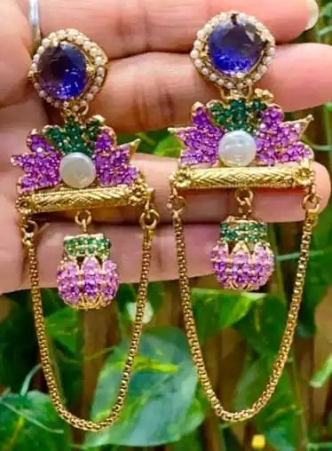Long kashmiri earrings