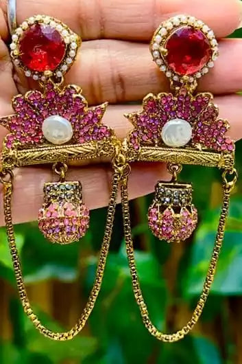 Long kashmiri earrings
