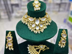 Kundan bridal set with jhumar (back meenakari)
