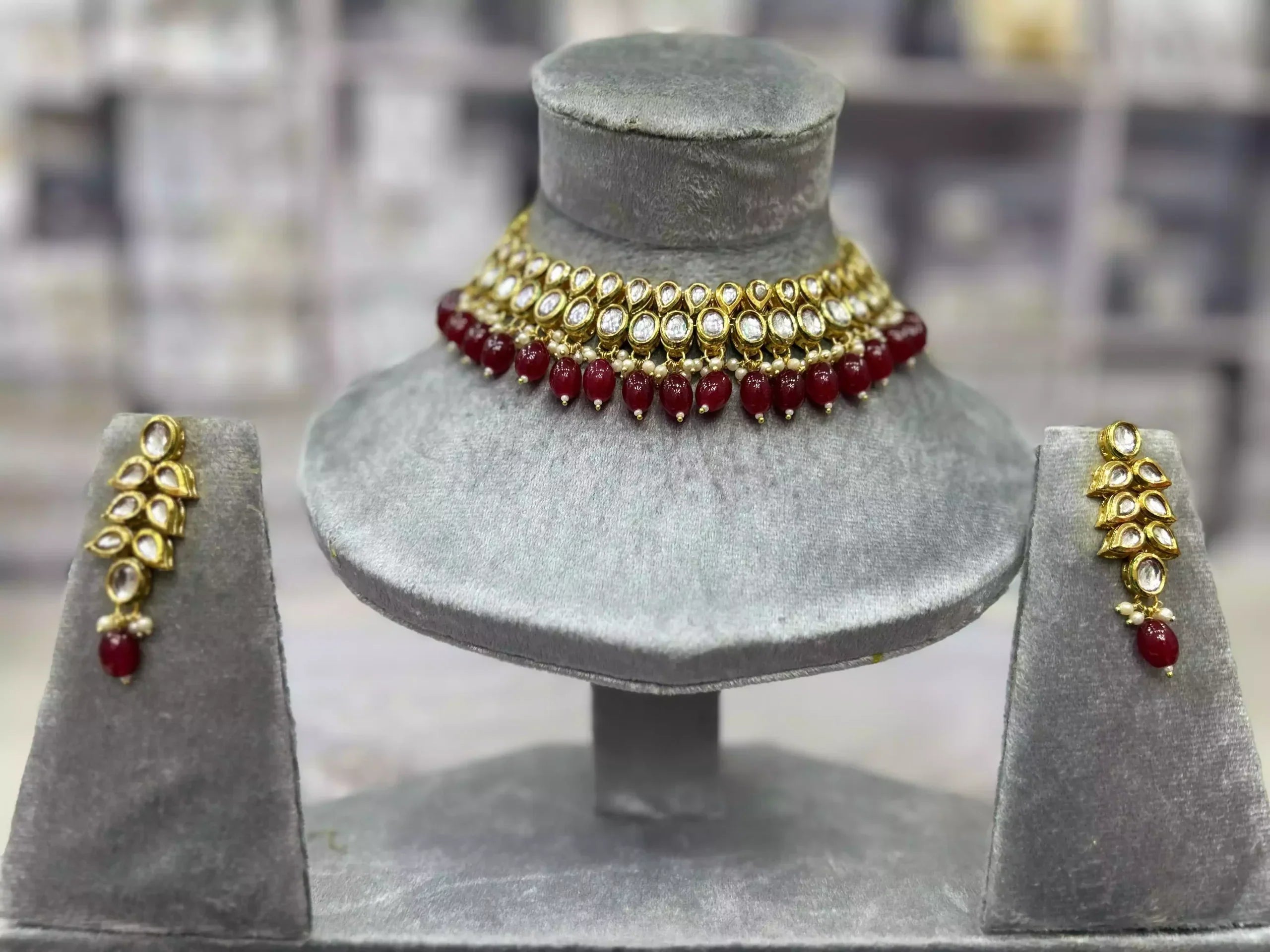 Indian kundan necklace set