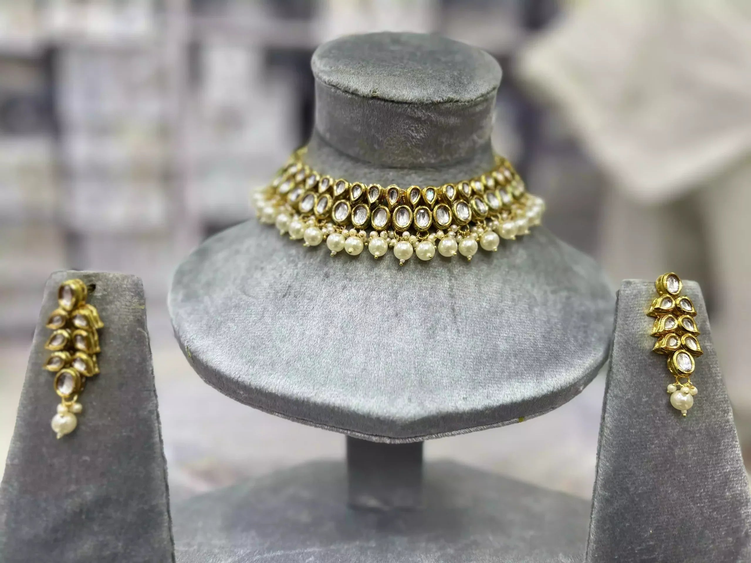 Indian kundan necklace set