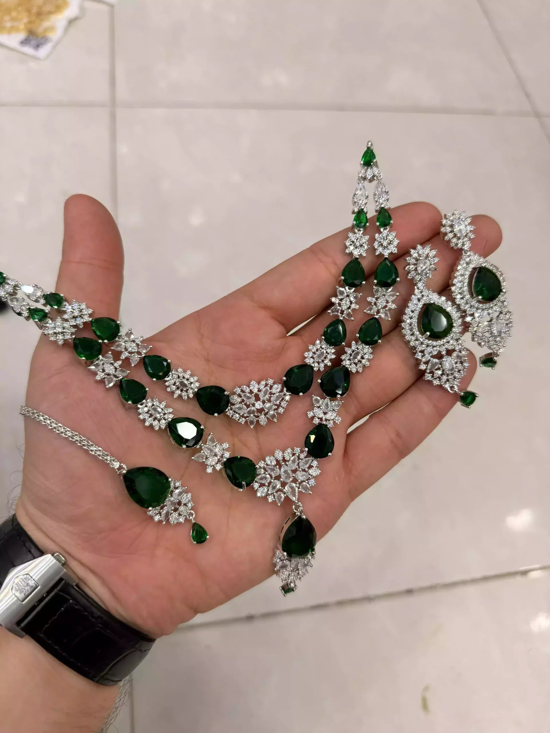 American diamond 1 carat bridal set