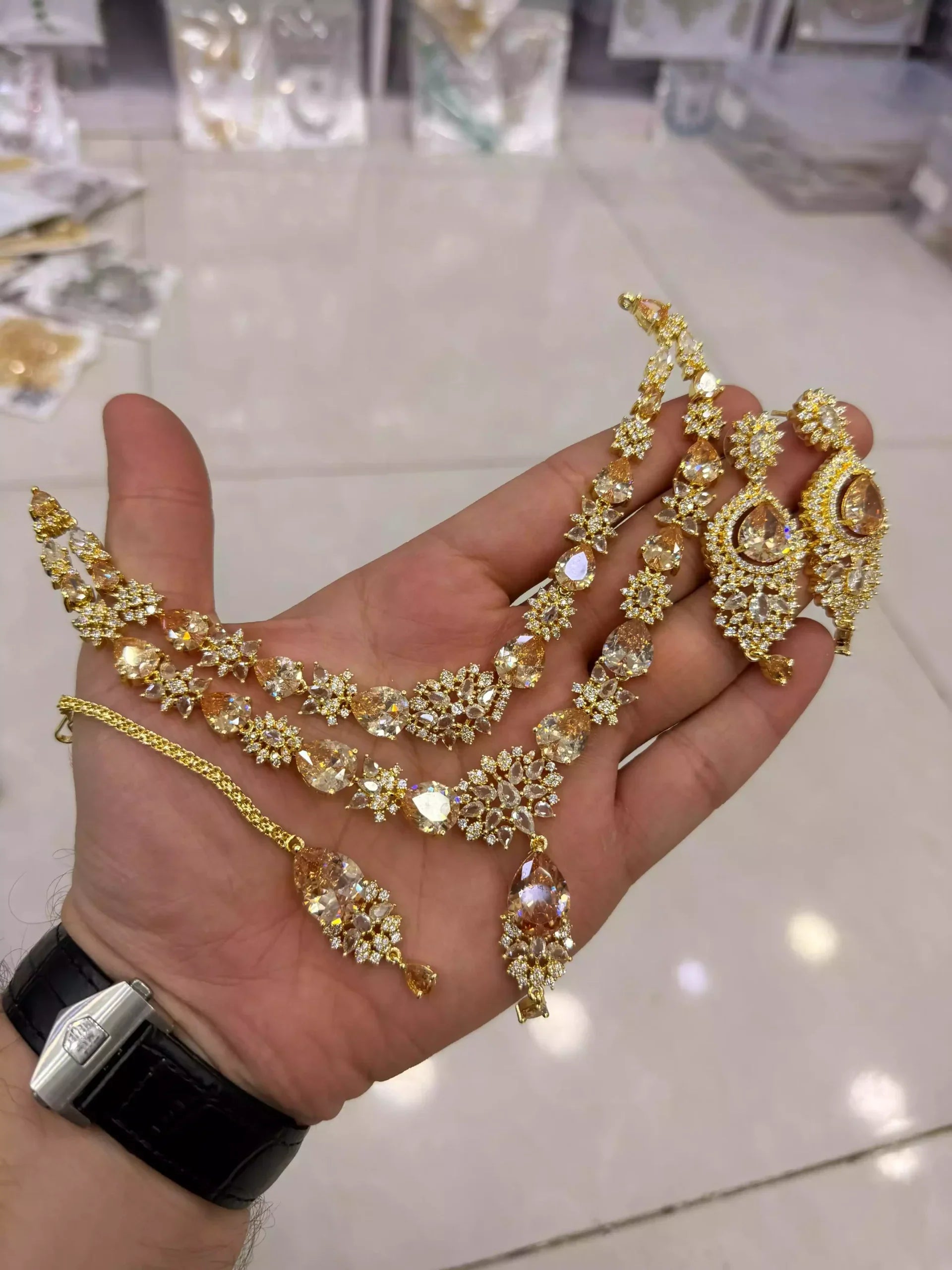American diamond 1 carat bridal set Main image