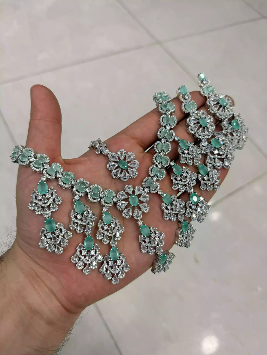 American diamond 1 carat bridal set