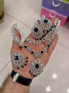American diamond 1 carat necklace set