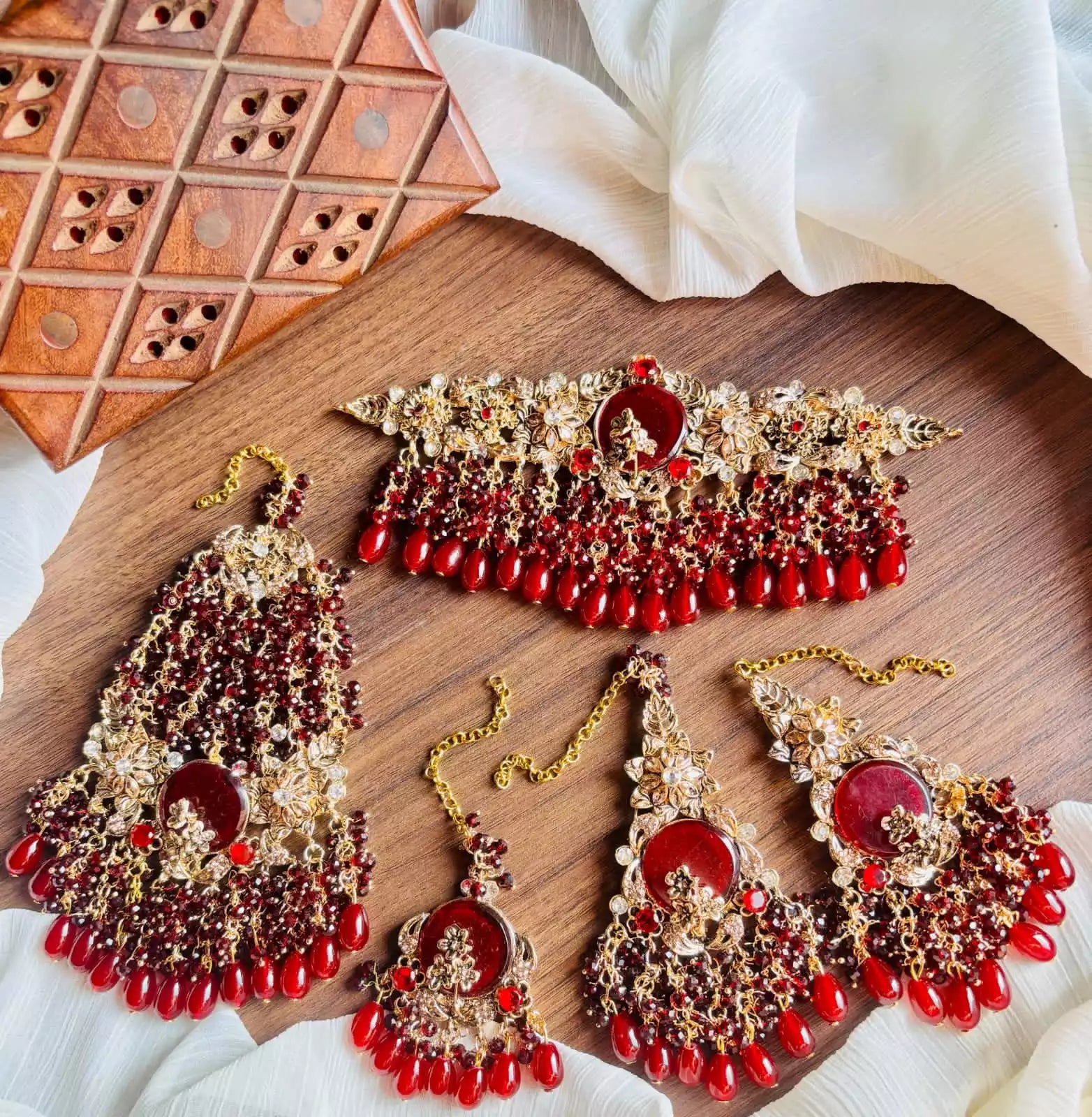 Handmade heavy bridal set