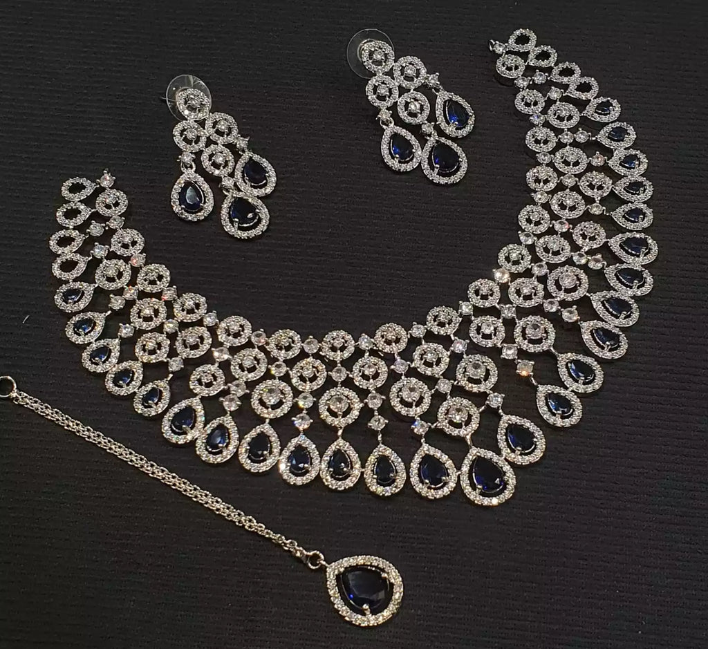 American diamond bridal set