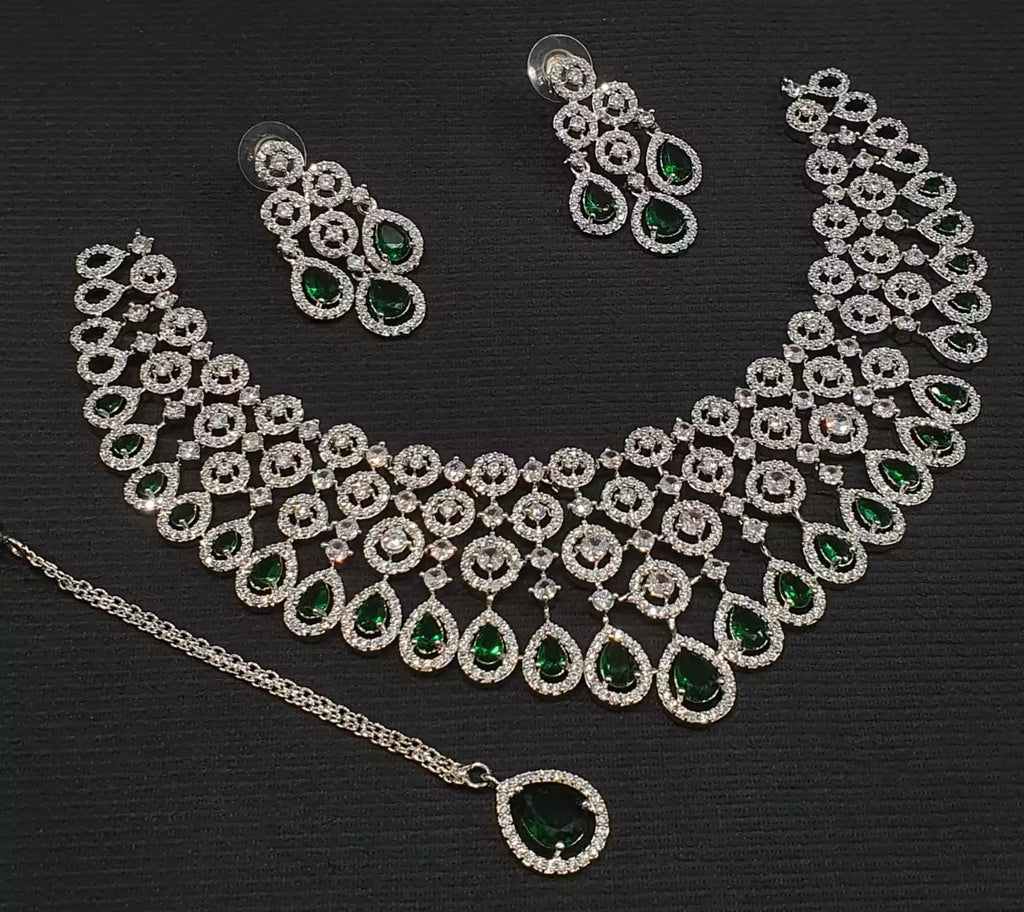 American diamond bridal set