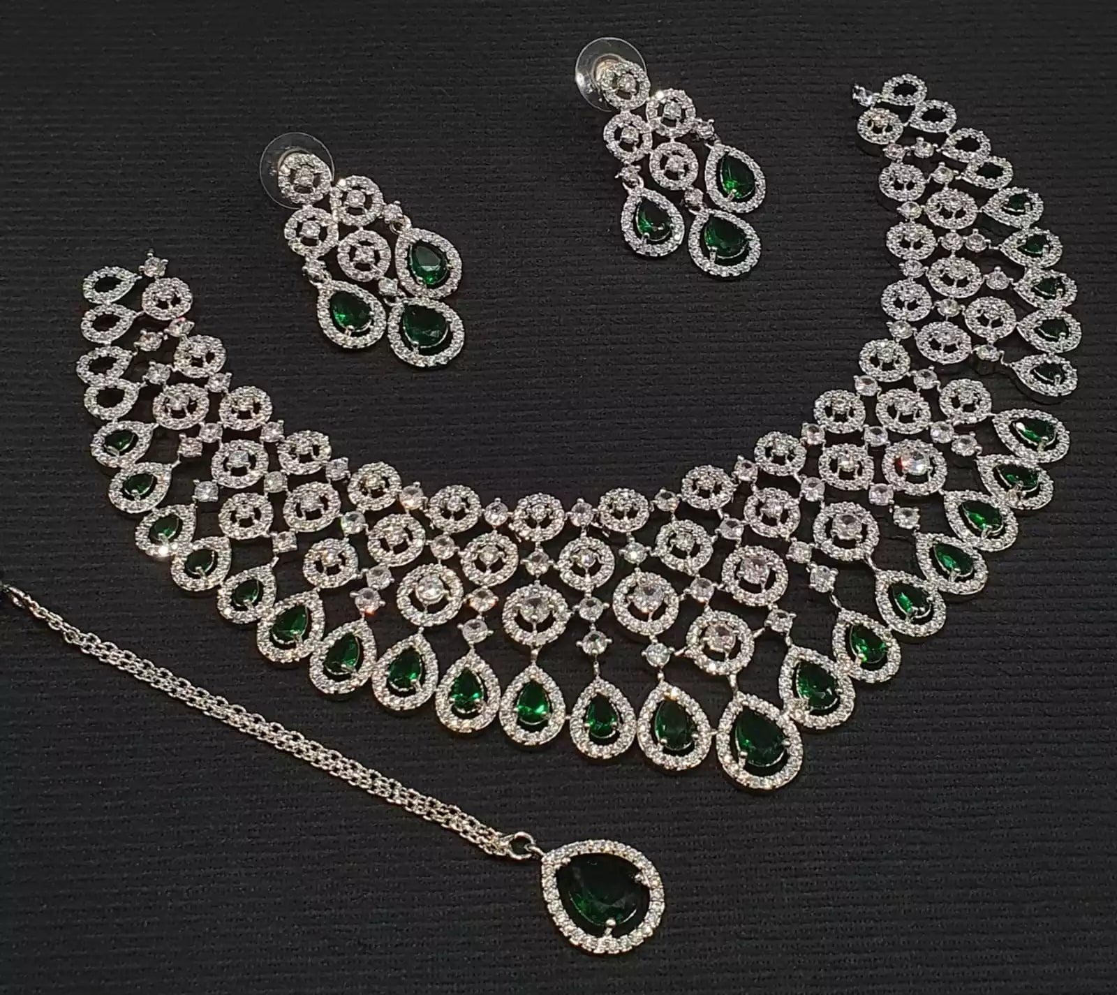 American diamond bridal set