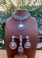 Zircon big stone necklace set