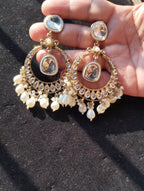 Long kundan earrings