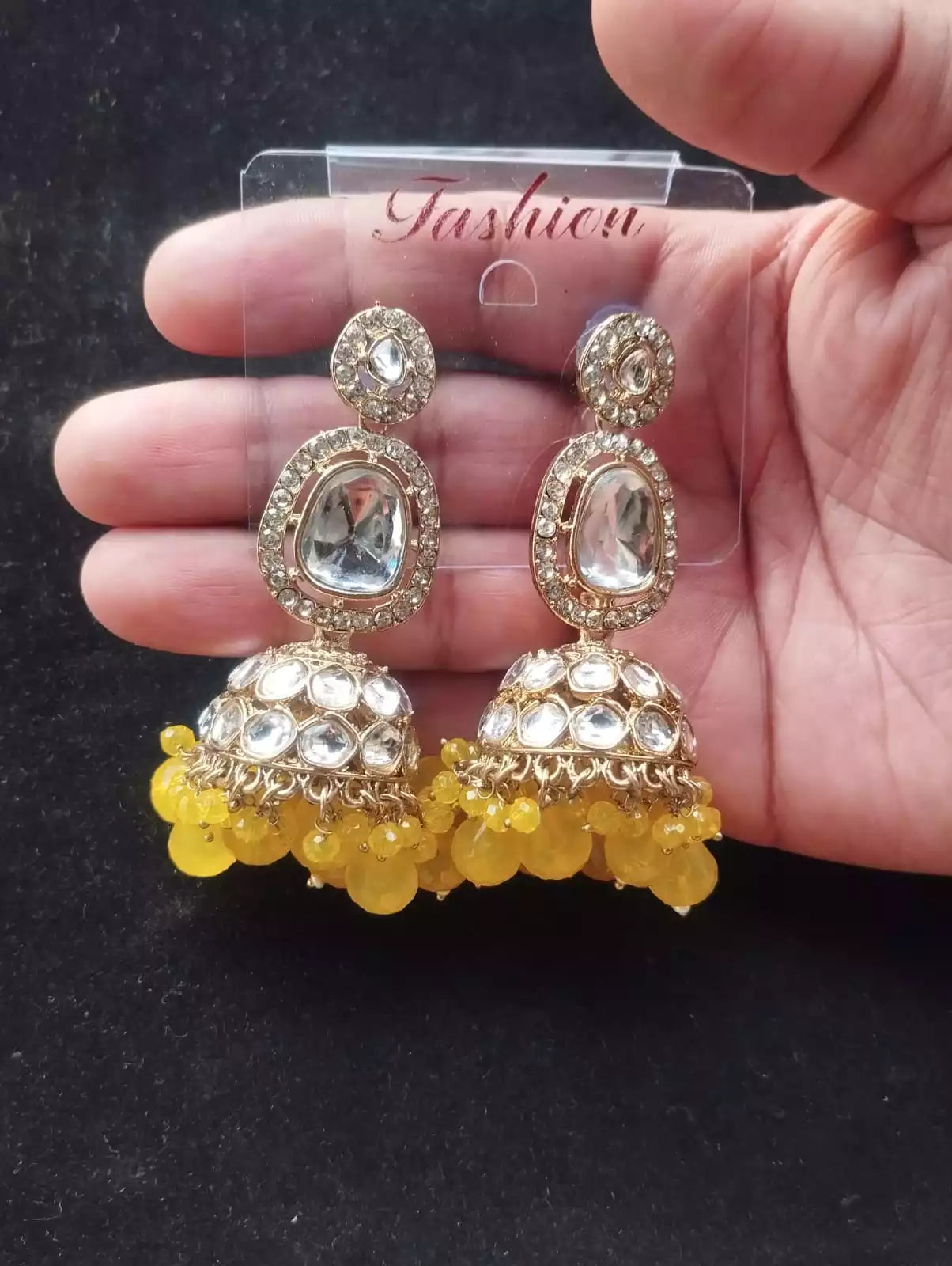 Indian kundan earrings