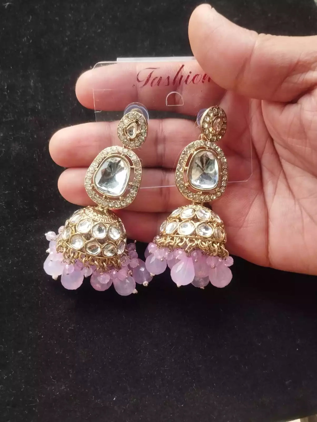 Indian kundan earrings