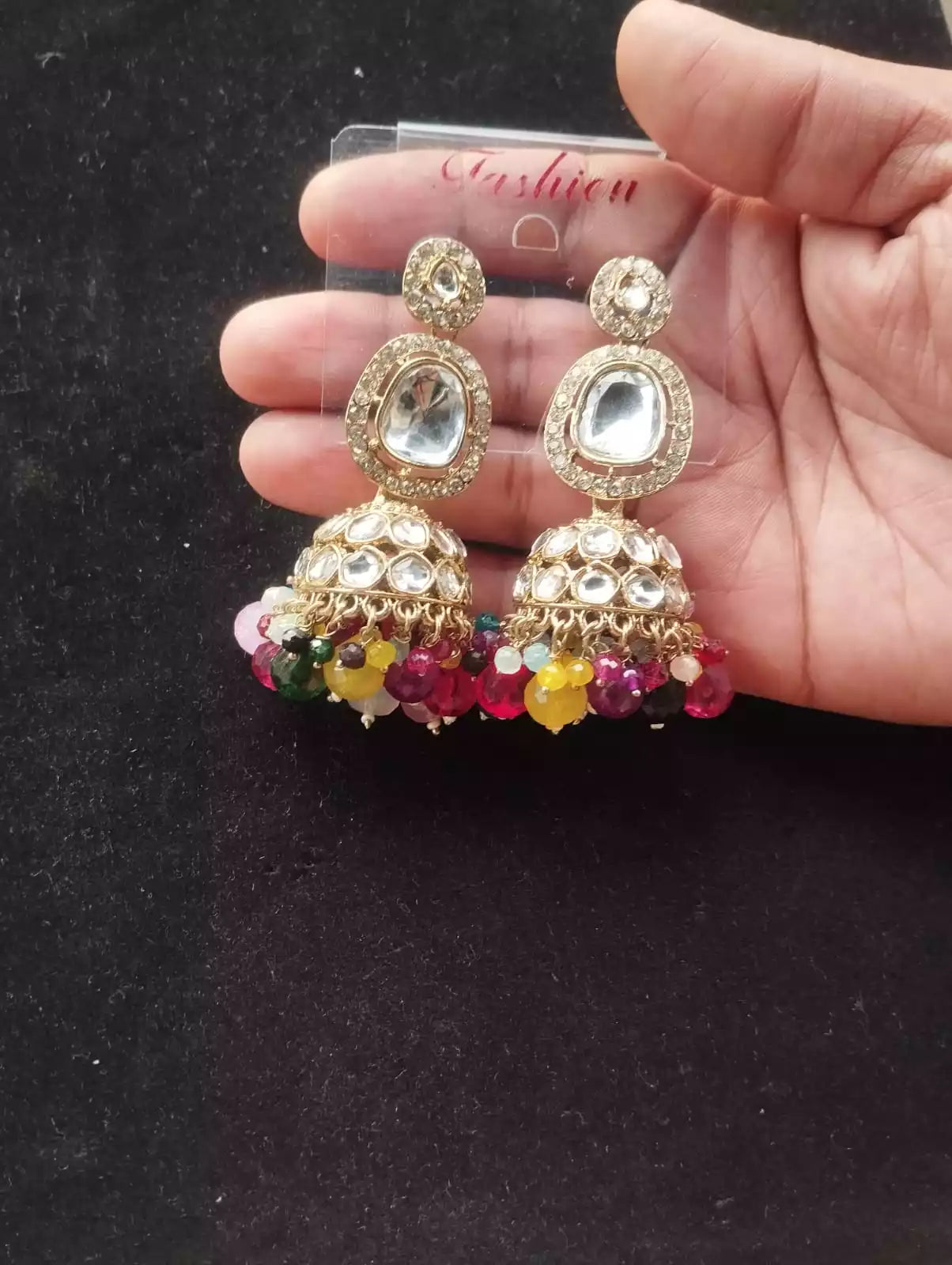 Indian kundan earrings