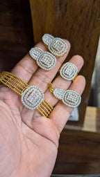 Premium zircon locket set with ring