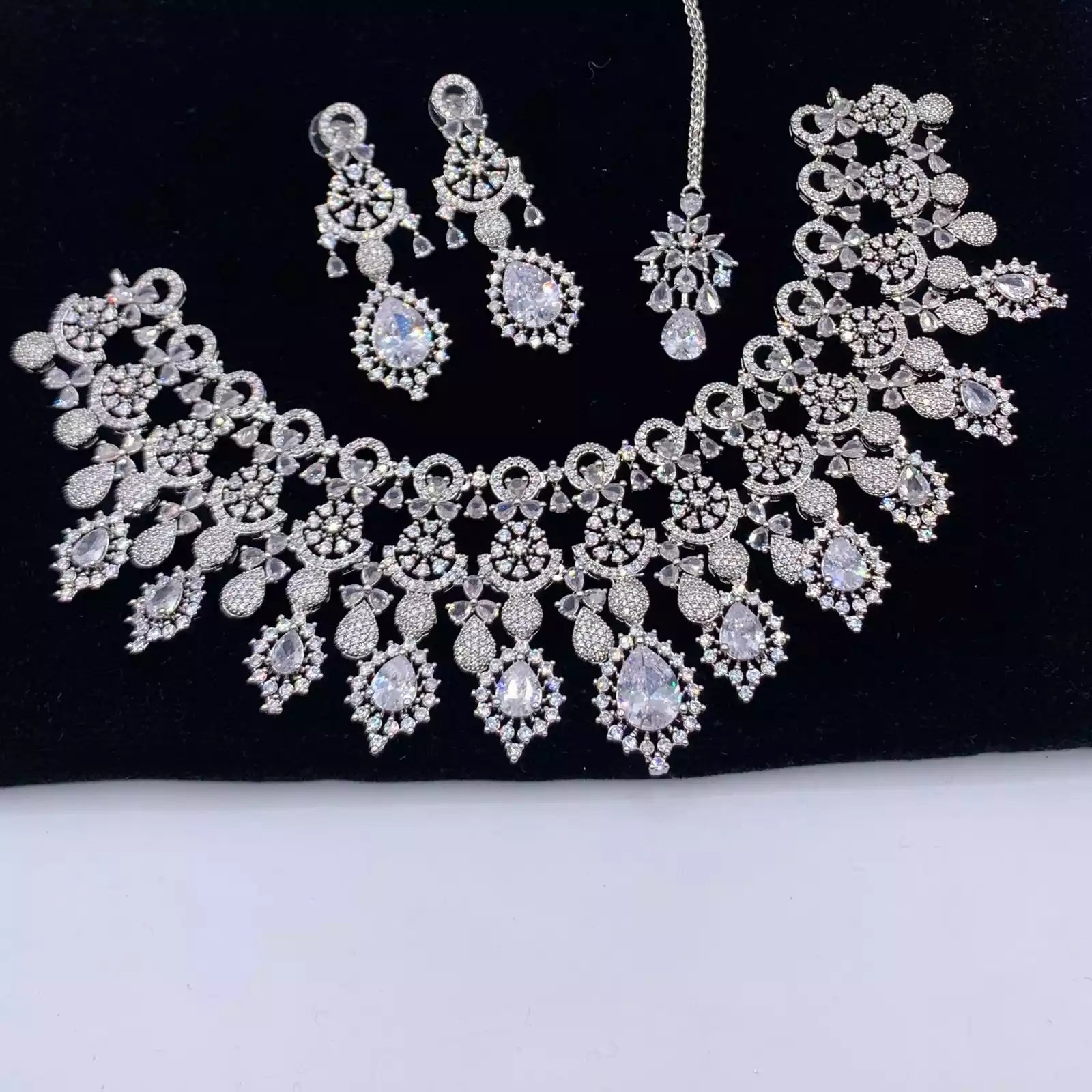 American diamond 1 carat bridal set
