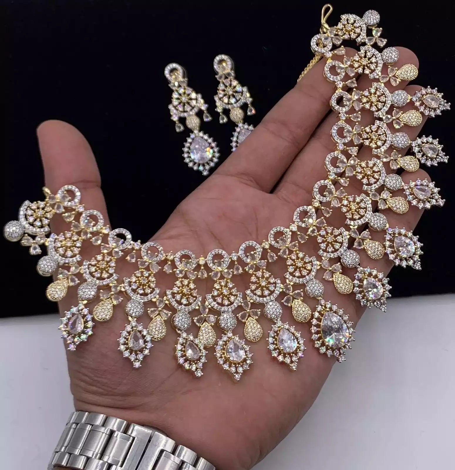 American diamond 1 carat bridal set Main image