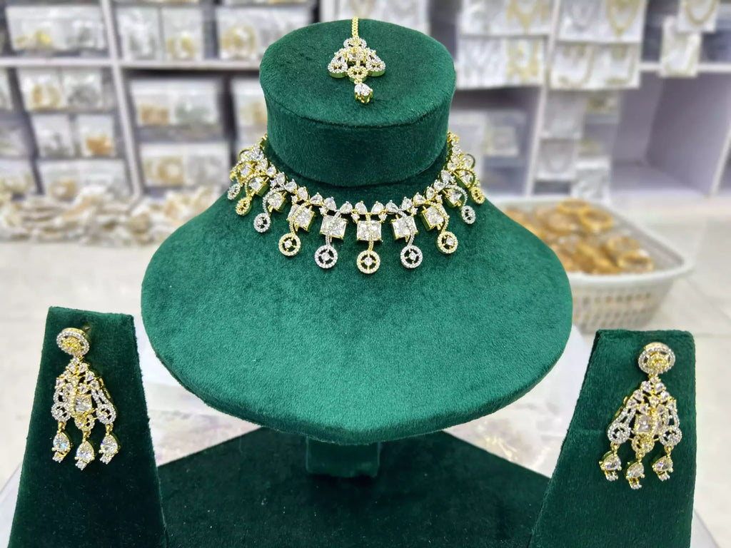 American diamond necklace set
