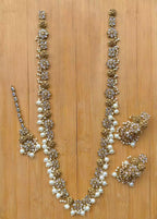 Zircon pearl long maala set