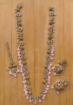 Zircon pearl long maala set