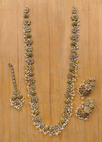 Zircon pearl long maala set