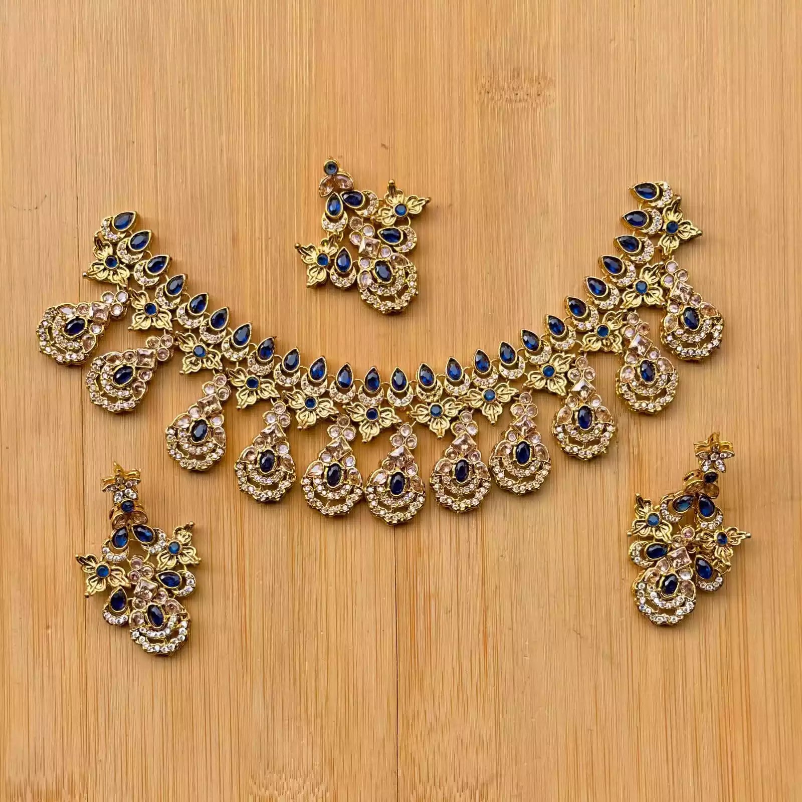Zircon bridal necklace set